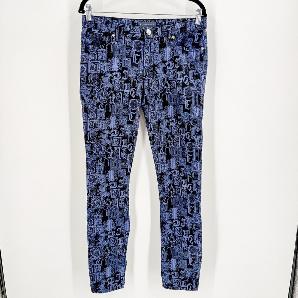 Juicy Couture Blue Patterned Skinny Jeans